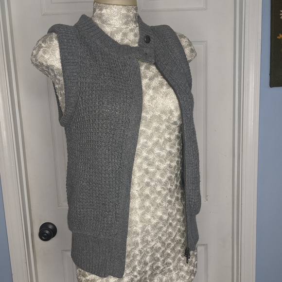 Armani Exchange Zip up sweater vest heathered gray - Picture 6 of 8